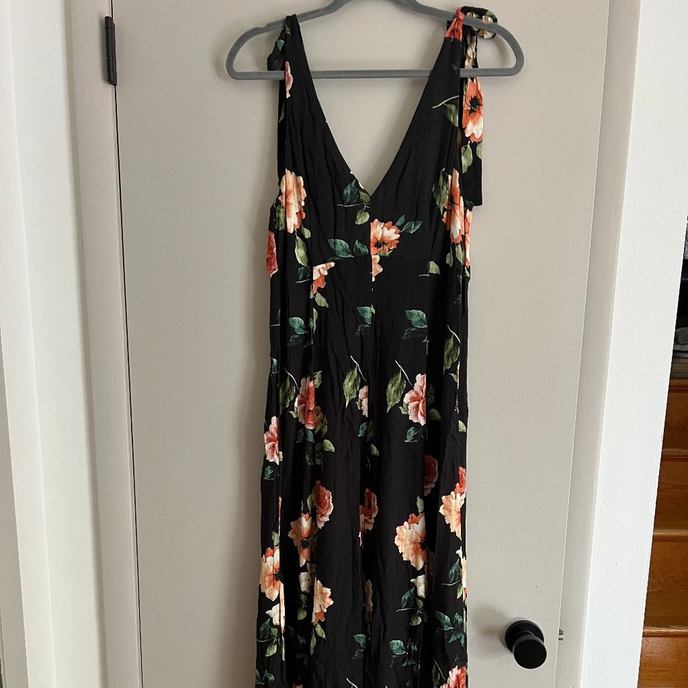 Black Floral Maxi Dress